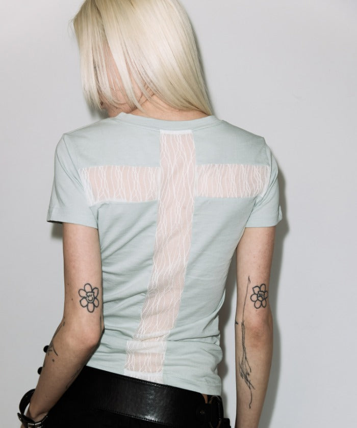 BACK CROSS TEE (MINT)