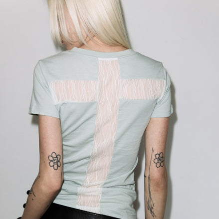 BACK CROSS TEE (MINT)
