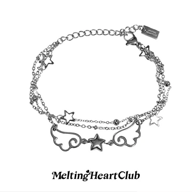 angel star triple chain bracelet