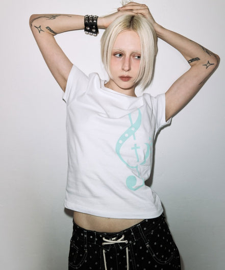 CLEF SYMBOL TEE (WHITE)