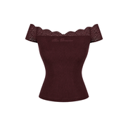 [asa同款] ROT LINE TOP (BURGUNDY)