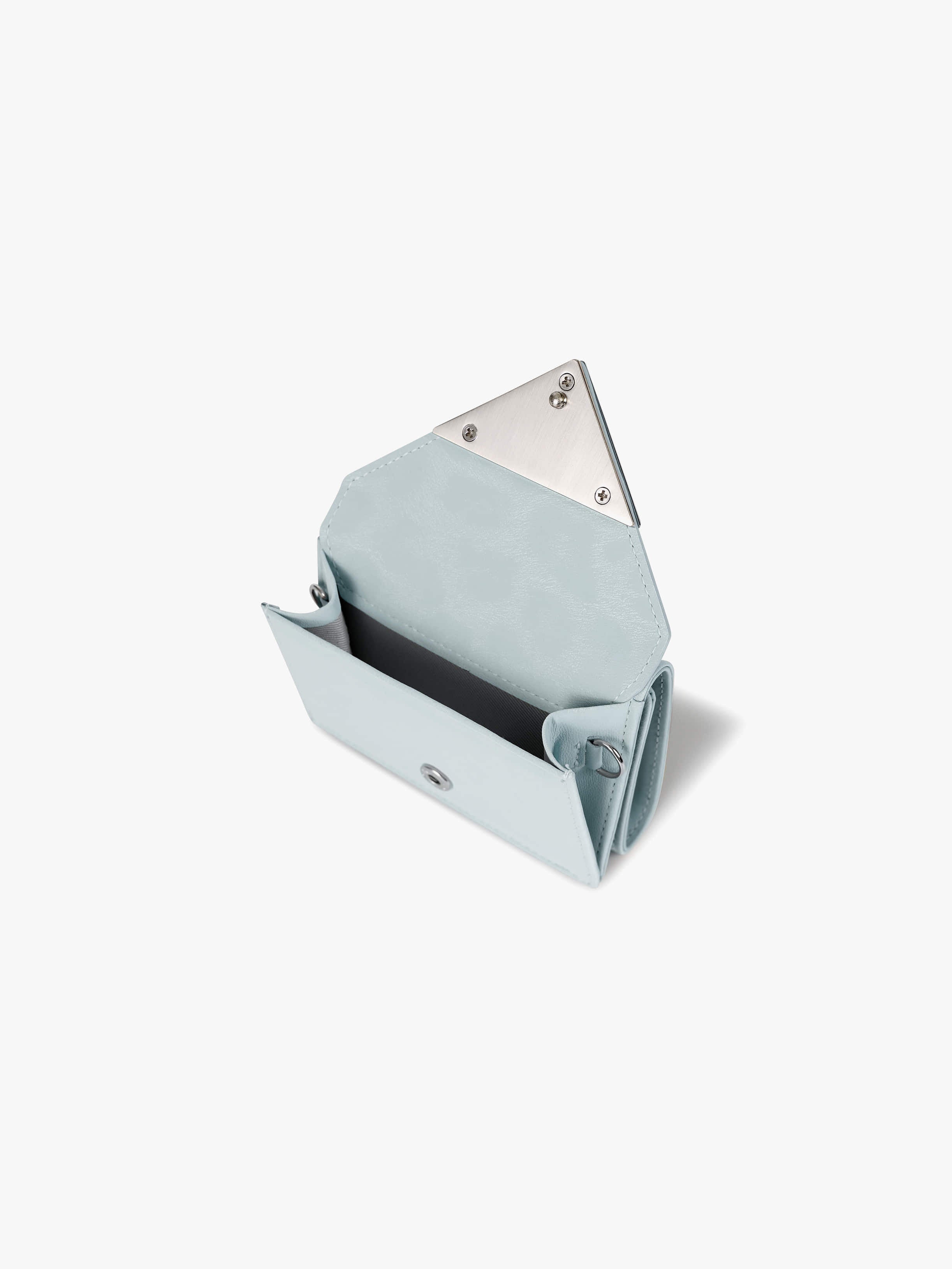 TRIANGLE TRIPLE WALLET (LEOPARD MINT)