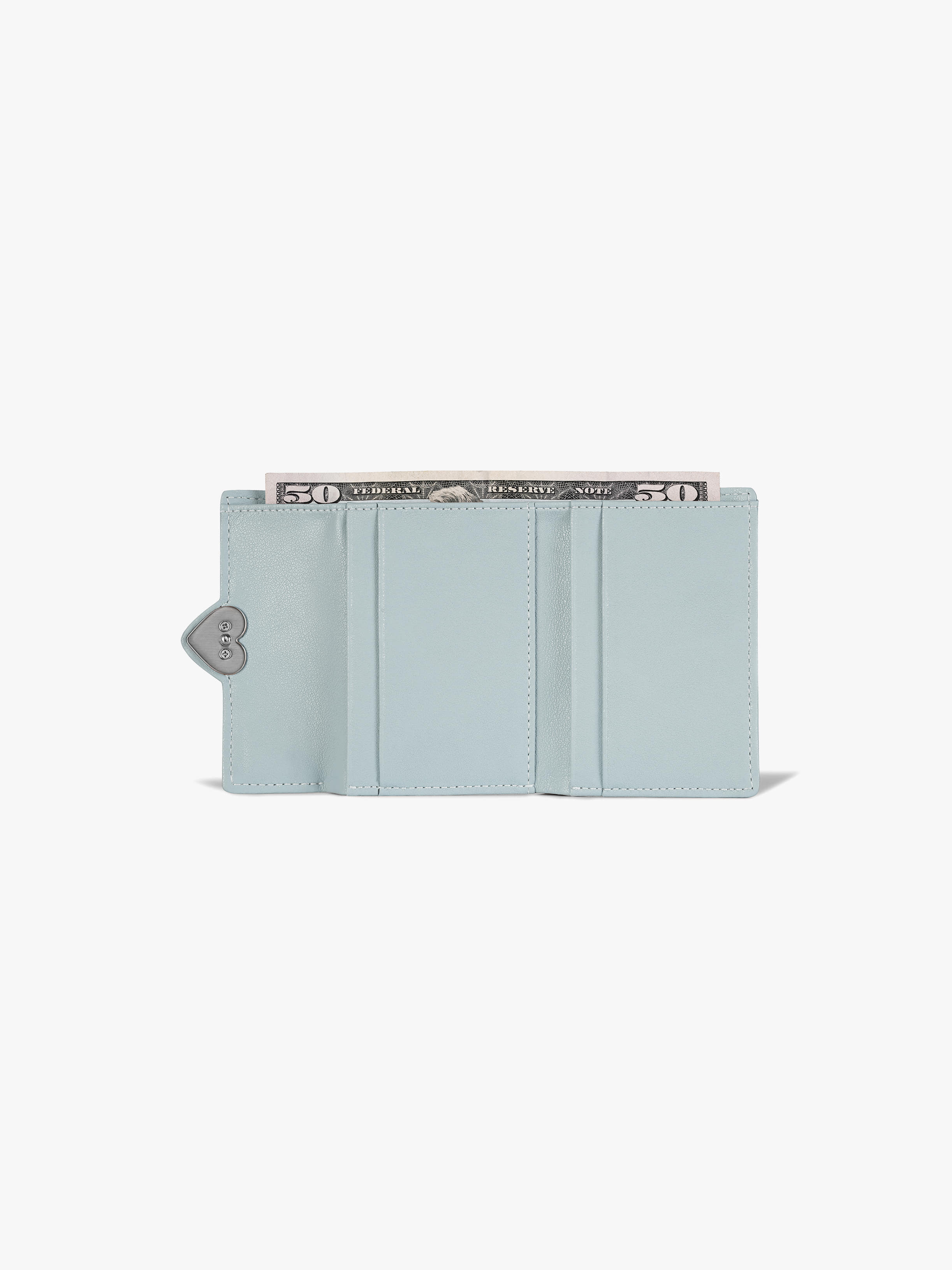 HEARTY FLAP WALLET (LEOPARD MINT)