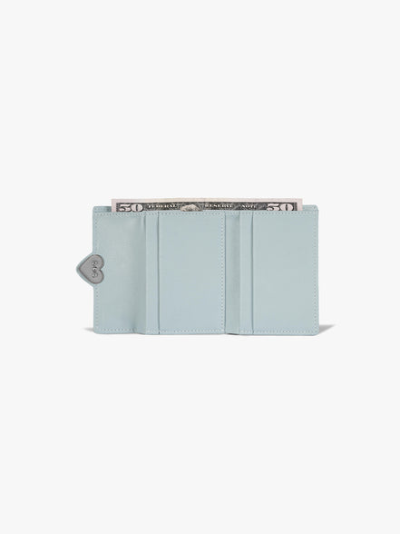 HEARTY FLAP WALLET (LEOPARD MINT)