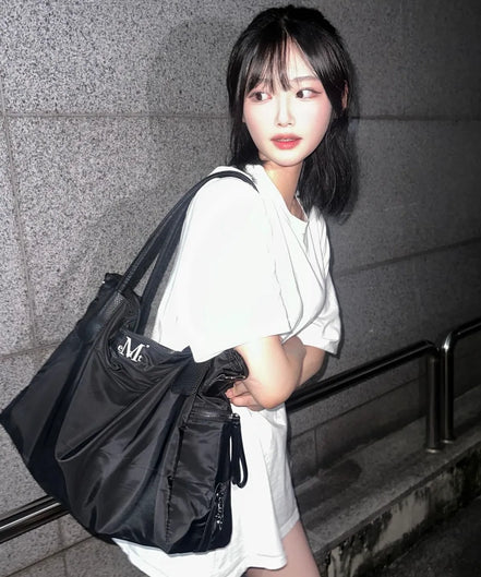 4 WAY SIGNATURE LOGO TOTE BAG(BLACK)