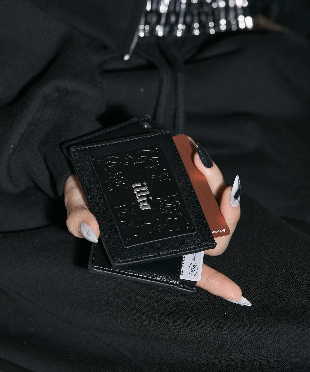 Black soft card wallet