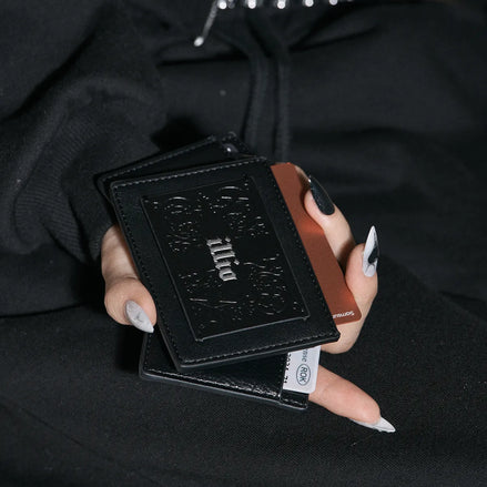 Black soft card wallet