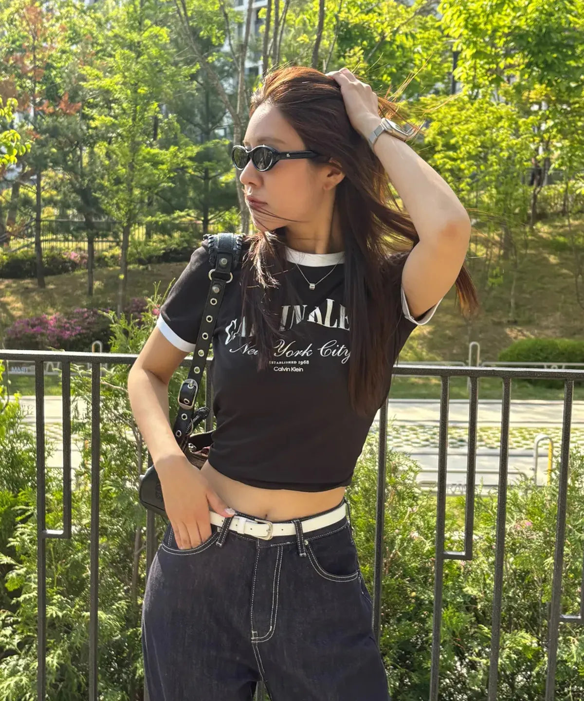 CK RINGER TEE (BLACK)