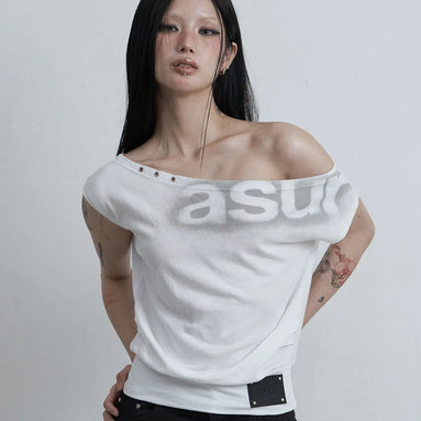 DOLMAN LOOSE CROP T-SHIRTS (WHITE)