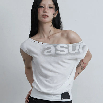 DOLMAN LOOSE CROP T-SHIRTS (WHITE)