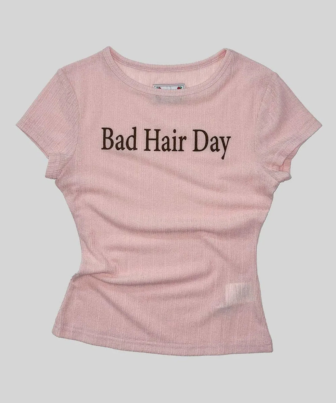 Bad Hair Day Baby Tee (Peach)