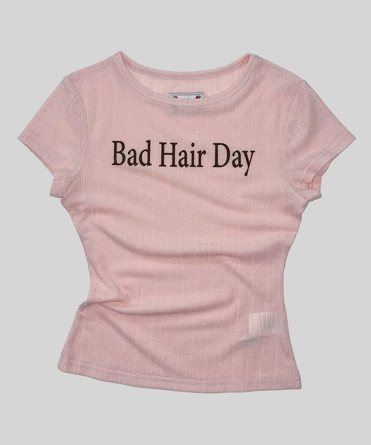 Bad Hair Day Baby Tee (Peach)