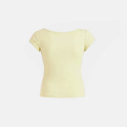 Archangel Graphic Boat Neck 1/2 T-Shirt (Yellow)