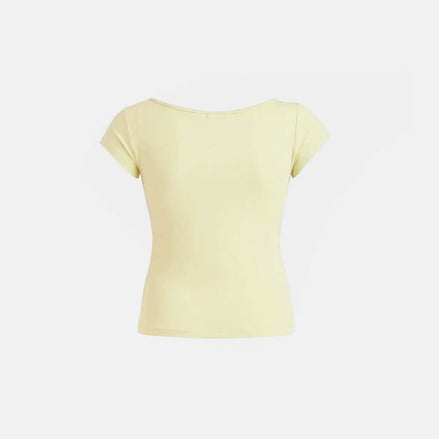 Archangel Graphic Boat Neck 1/2 T-Shirt (Yellow)
