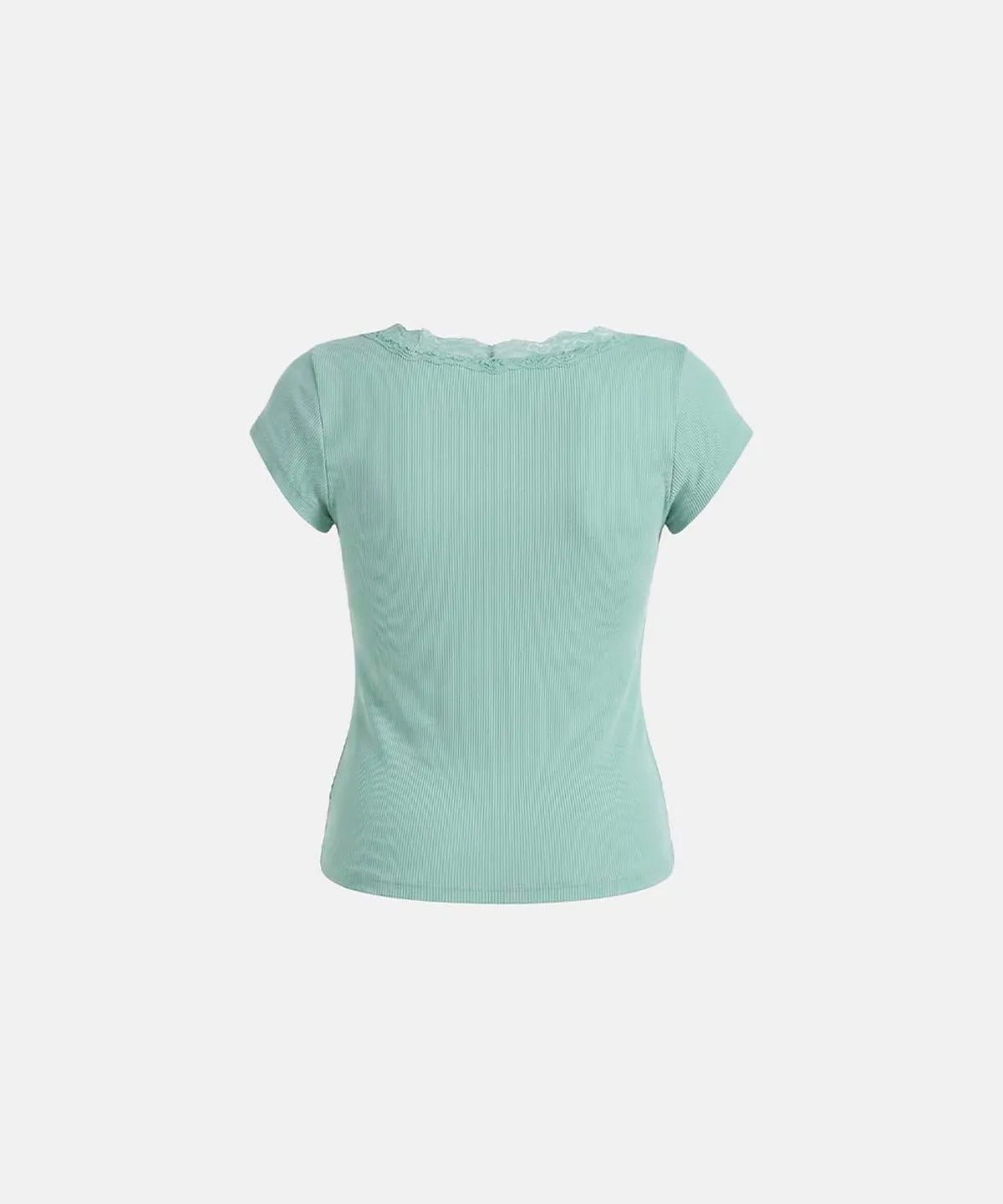 Loyal Cross Lace Neck 1/2 Henley T-shirt (Mint)