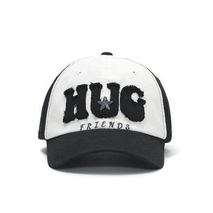 HUG friends cap (White Black)