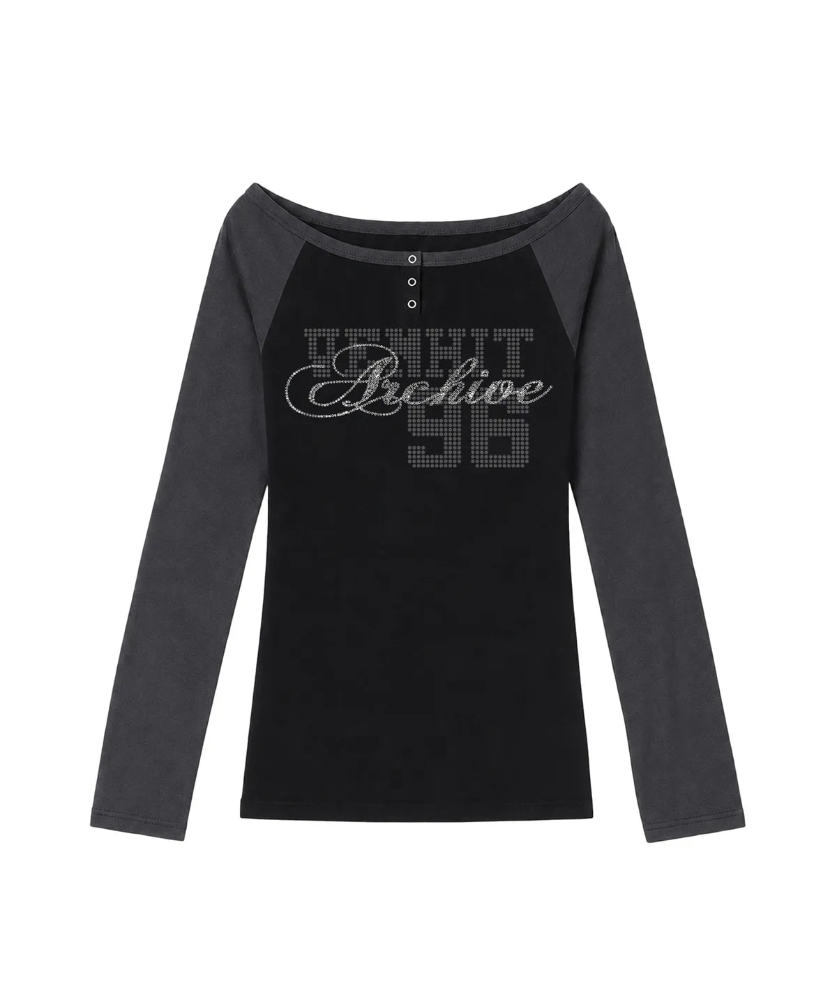 ARCHIVE HOTFIX ONE-OFF RAGLAN LONG-SLEEVE TEE (BLACK CHARCOAL)
