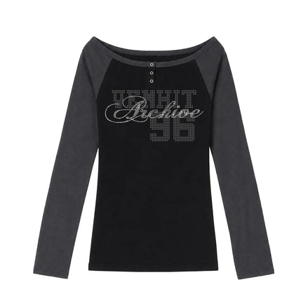 ARCHIVE HOTFIX ONE-OFF RAGLAN LONG-SLEEVE TEE (BLACK CHARCOAL)