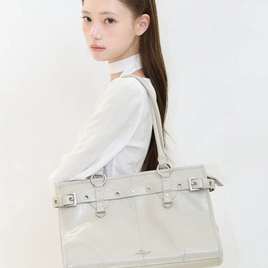 OV Big Shoulder Bag (Beige)