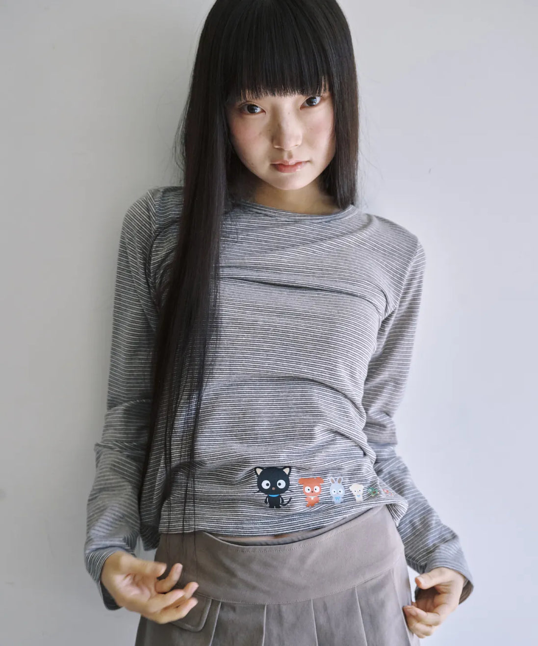 CHOCOCAT FRIENDS STRIPE SLIM LONG SLEEVE