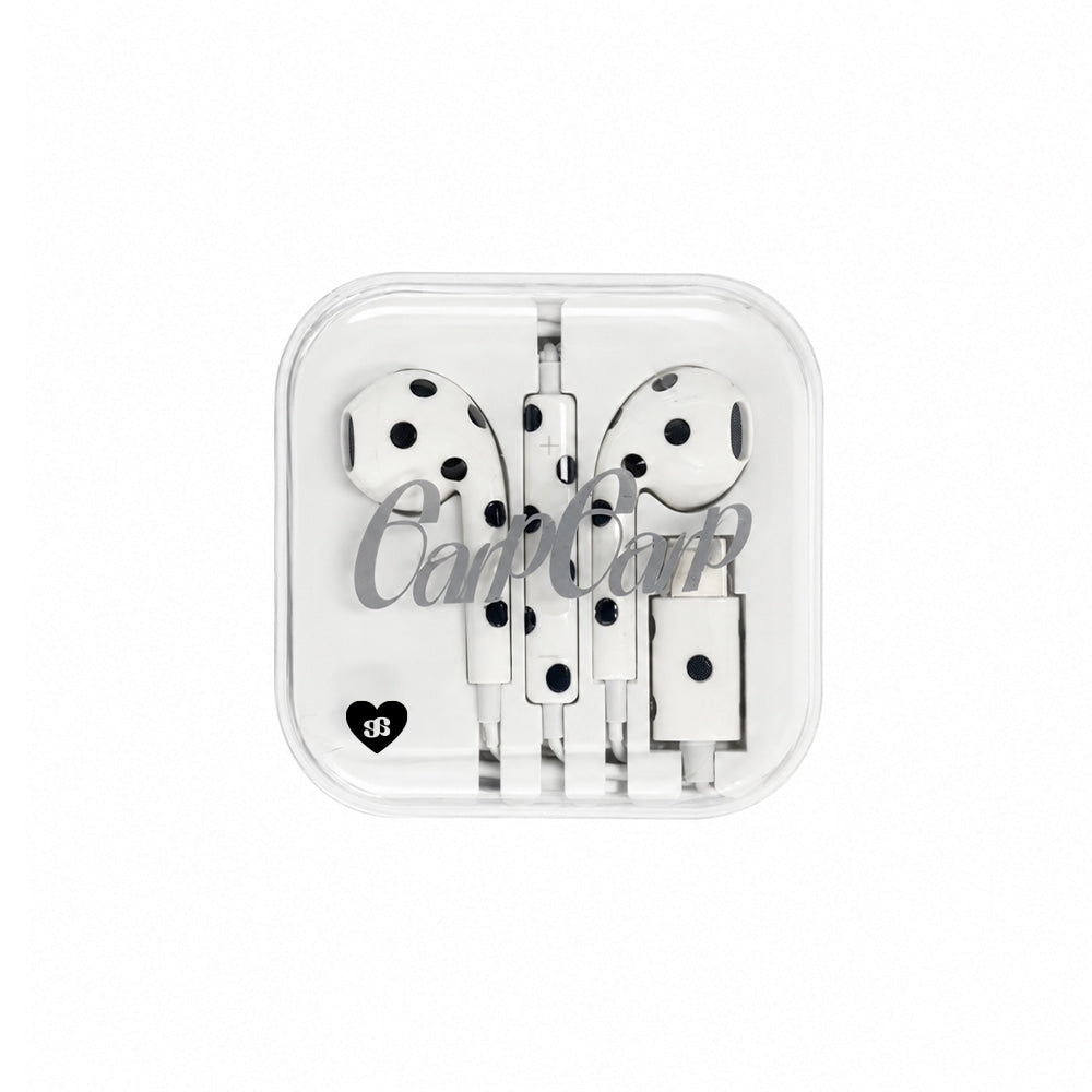 Dot Pot Wired Earphones (White)