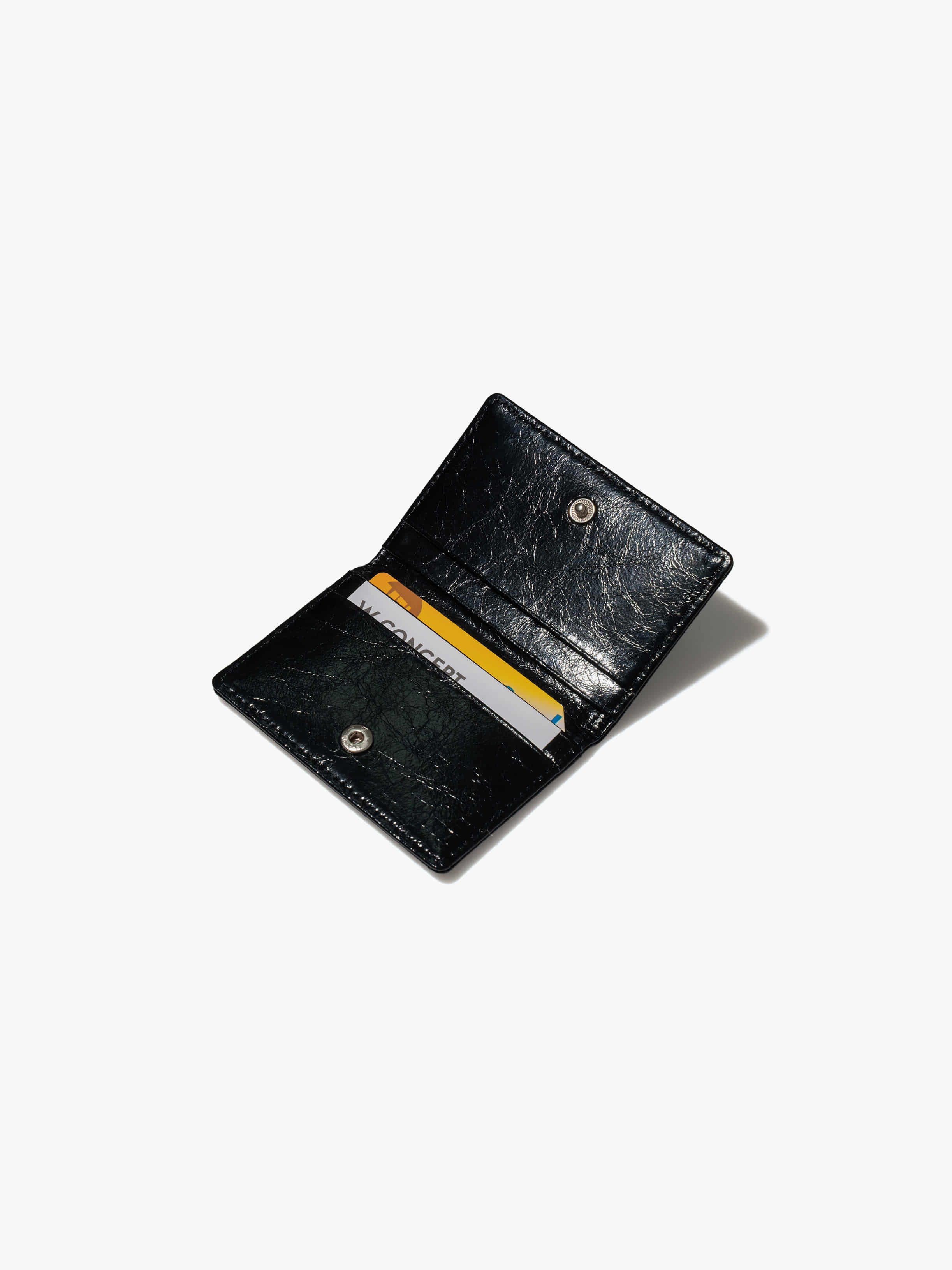 CRINKLE SOFT CARD CASE (BLACK)