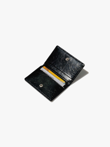 CRINKLE SOFT CARD CASE (BLACK)