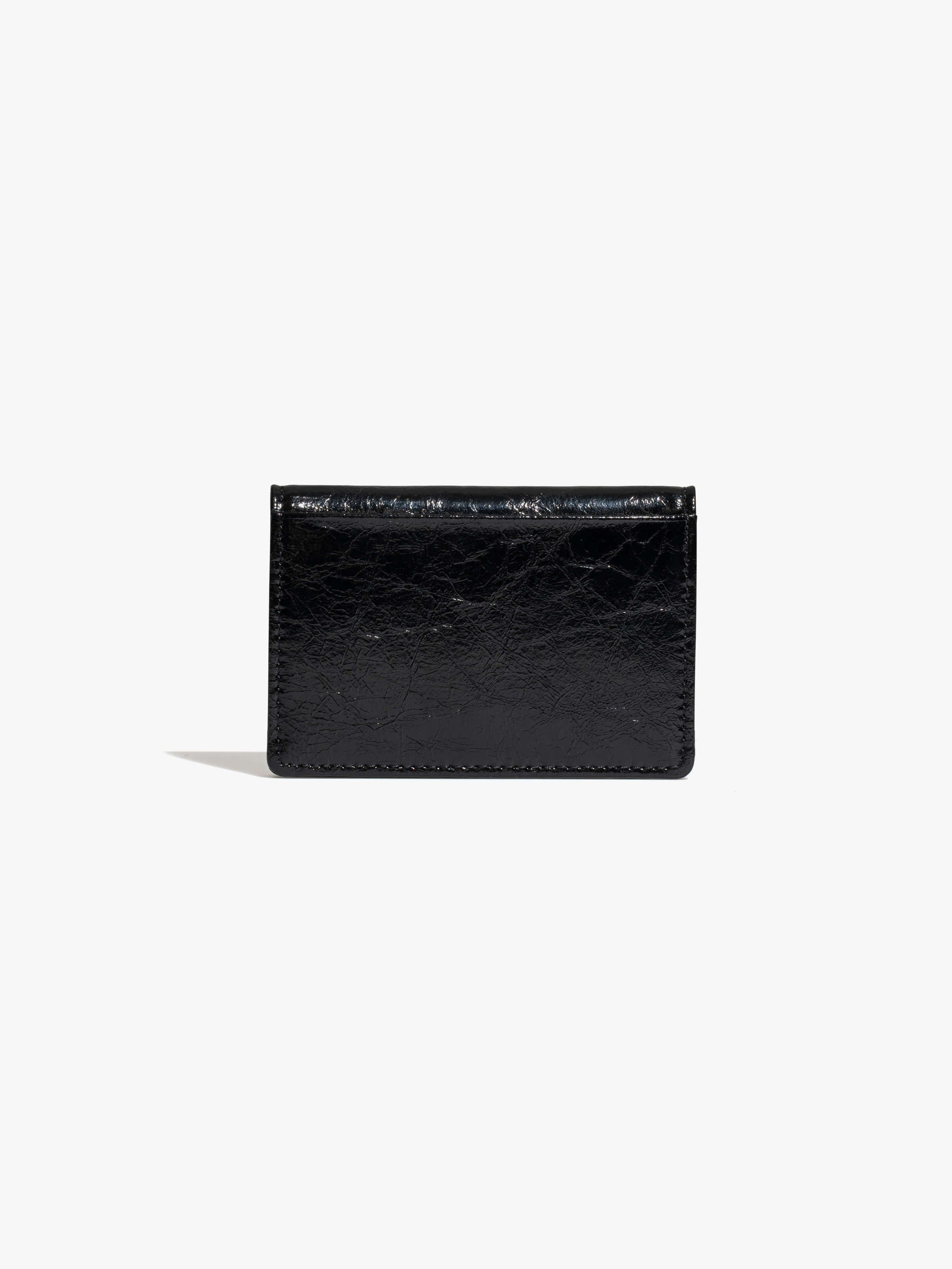 CRINKLE SOFT CARD CASE (BLACK)