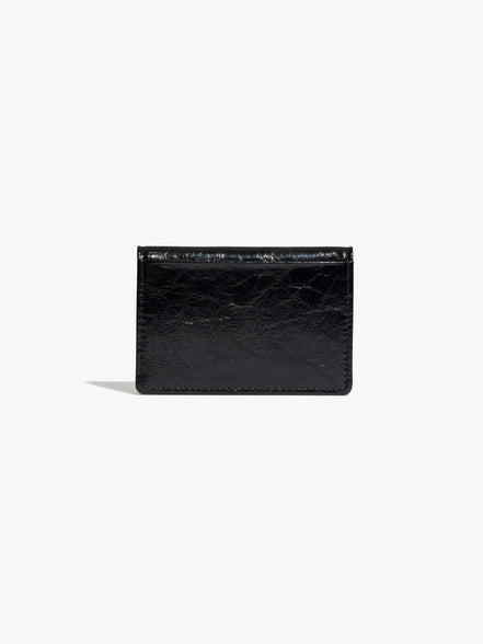 CRINKLE SOFT CARD CASE (BLACK)