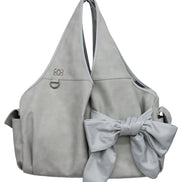 Bow Shoulder Bag (Nubuck Light Grey)