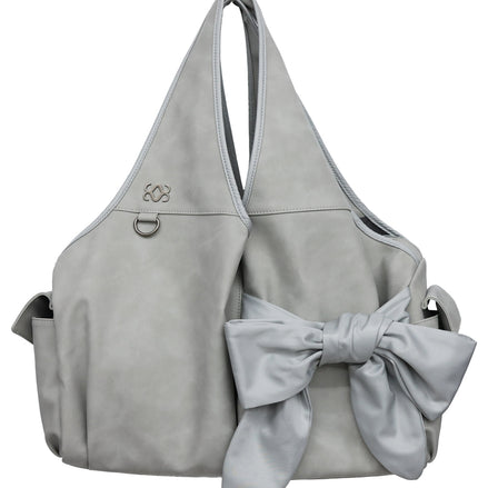 Bow Shoulder Bag (Nubuck Light Grey)