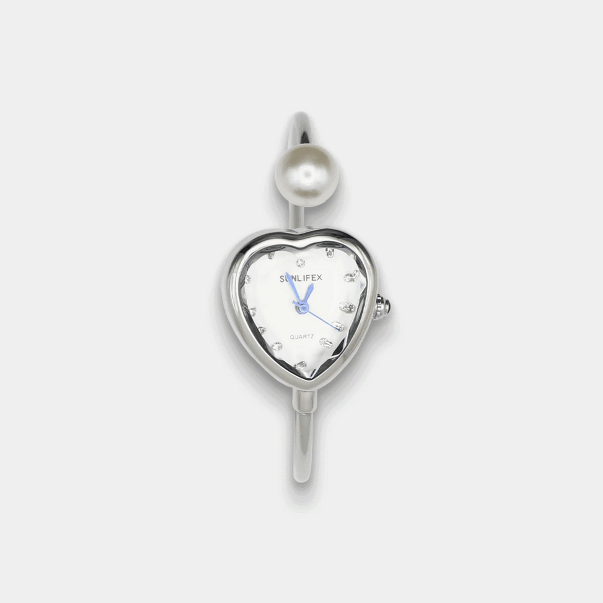 Pearl Heart Bangle Watch