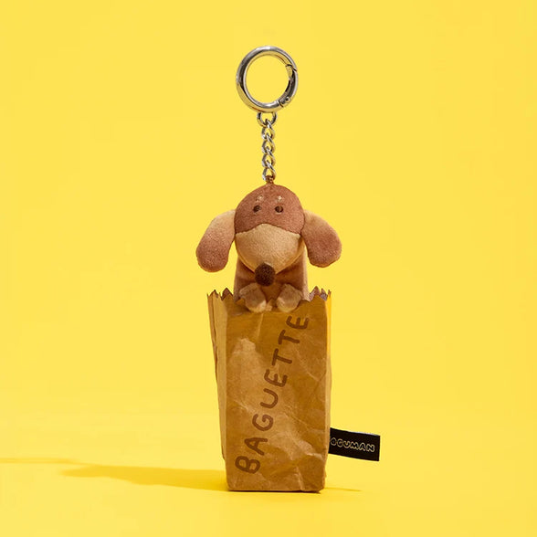 Joguman Woody YOU ARE WHAT YOU EAT baguette keyring