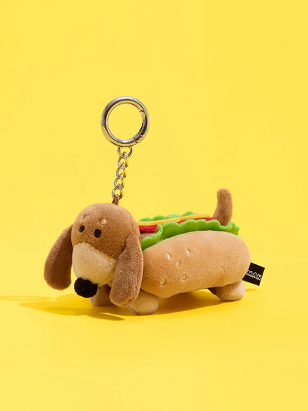 Joguman Woody YOU ARE WHAT YOU EAT hotdog keyring
