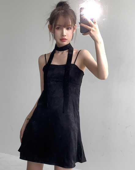 KR ROSE SCARF ONE PIECE 2 COLORS