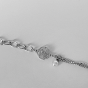 OFUSE - pearl drop bracelet(rose)