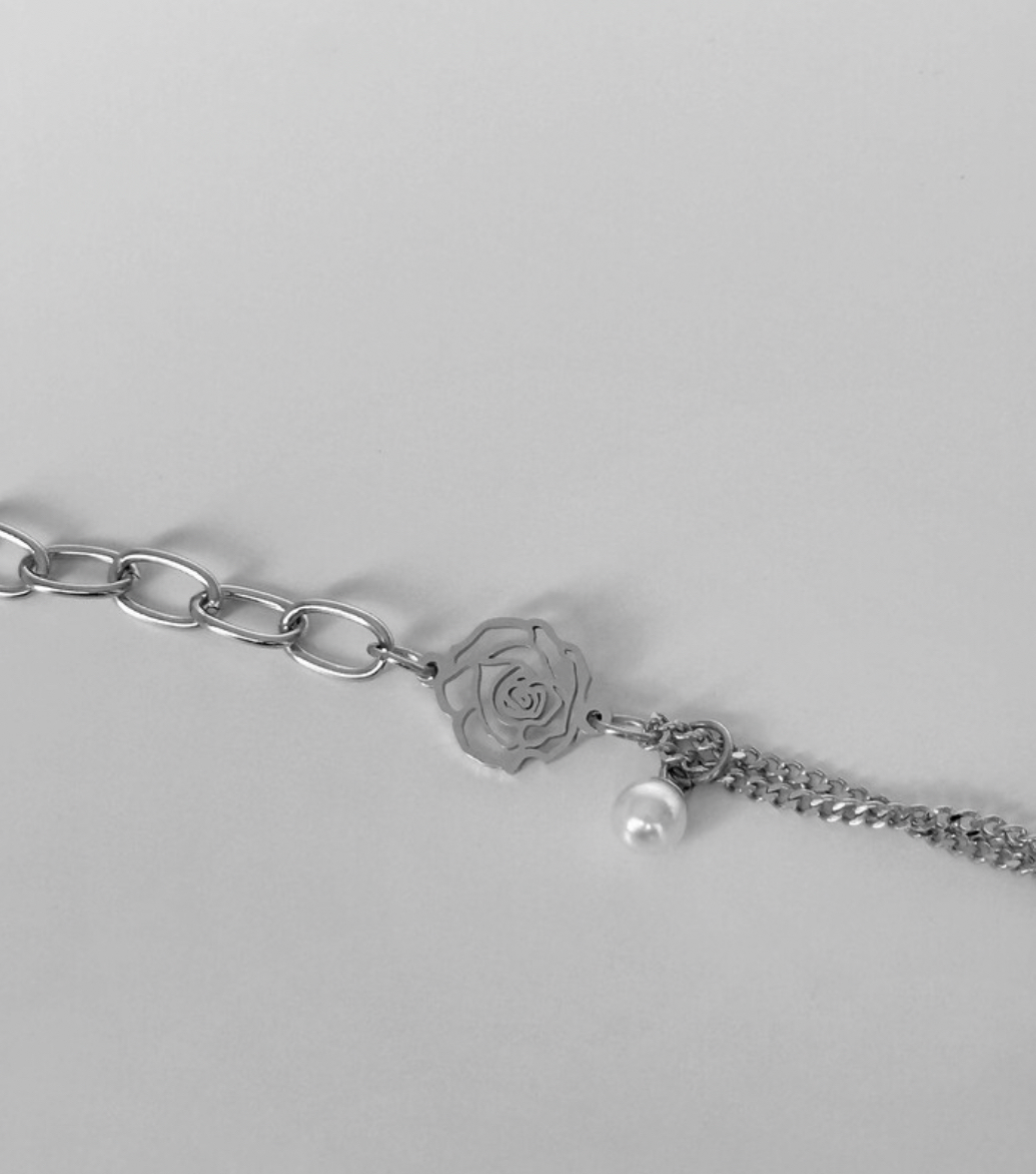 OFUSE - pearl drop bracelet(rose)