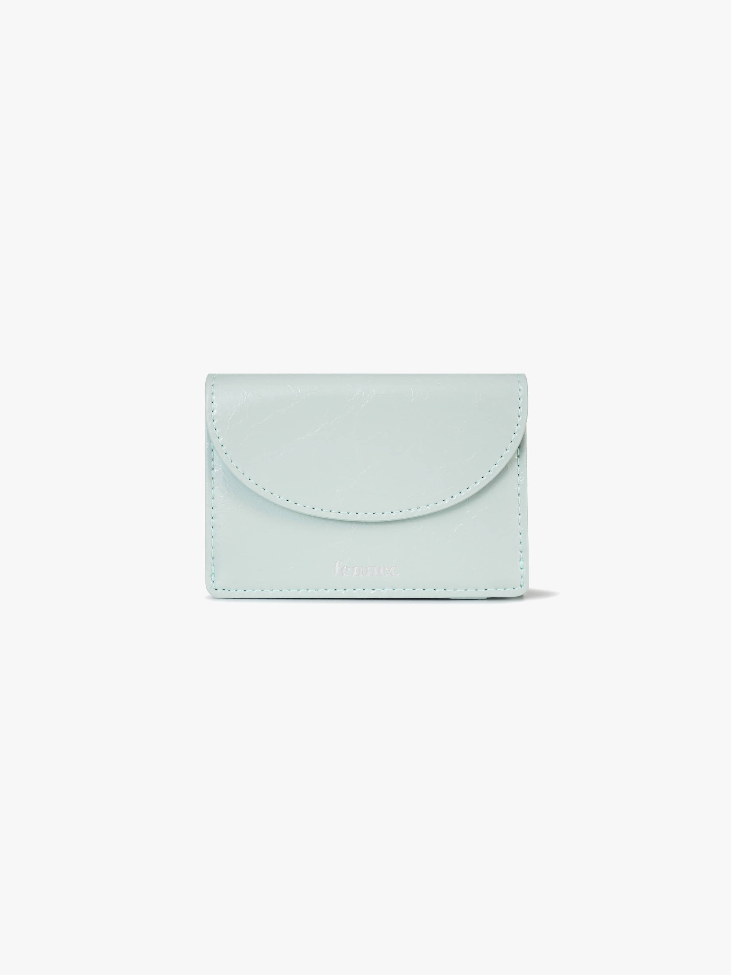 CRINKLE HALFMOON MINI WALLET (PALE MINT)
