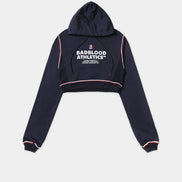 (現貨) badblood - Bold Logo 2 Heavyweight Crop Hoodie - Navy