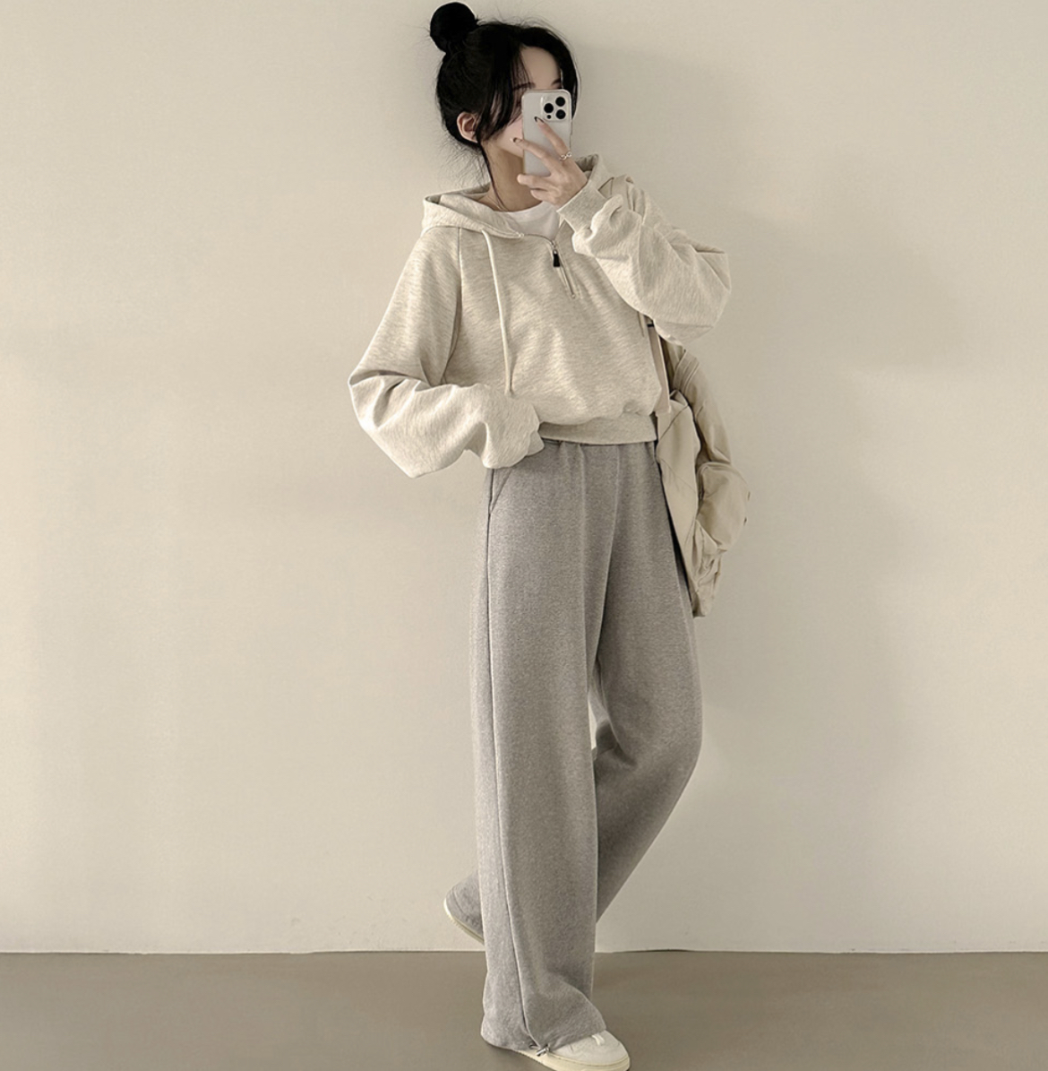 KR CROP HOOD SWAETSHIRT (5 COLORS)