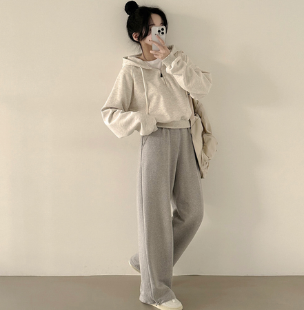 KR CROP HOOD SWAETSHIRT (5 COLORS)