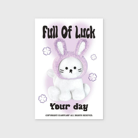 (現貨) EARP EARP - FAKE PURPLE RABBIT CHICHI-WHITE POSTCARD