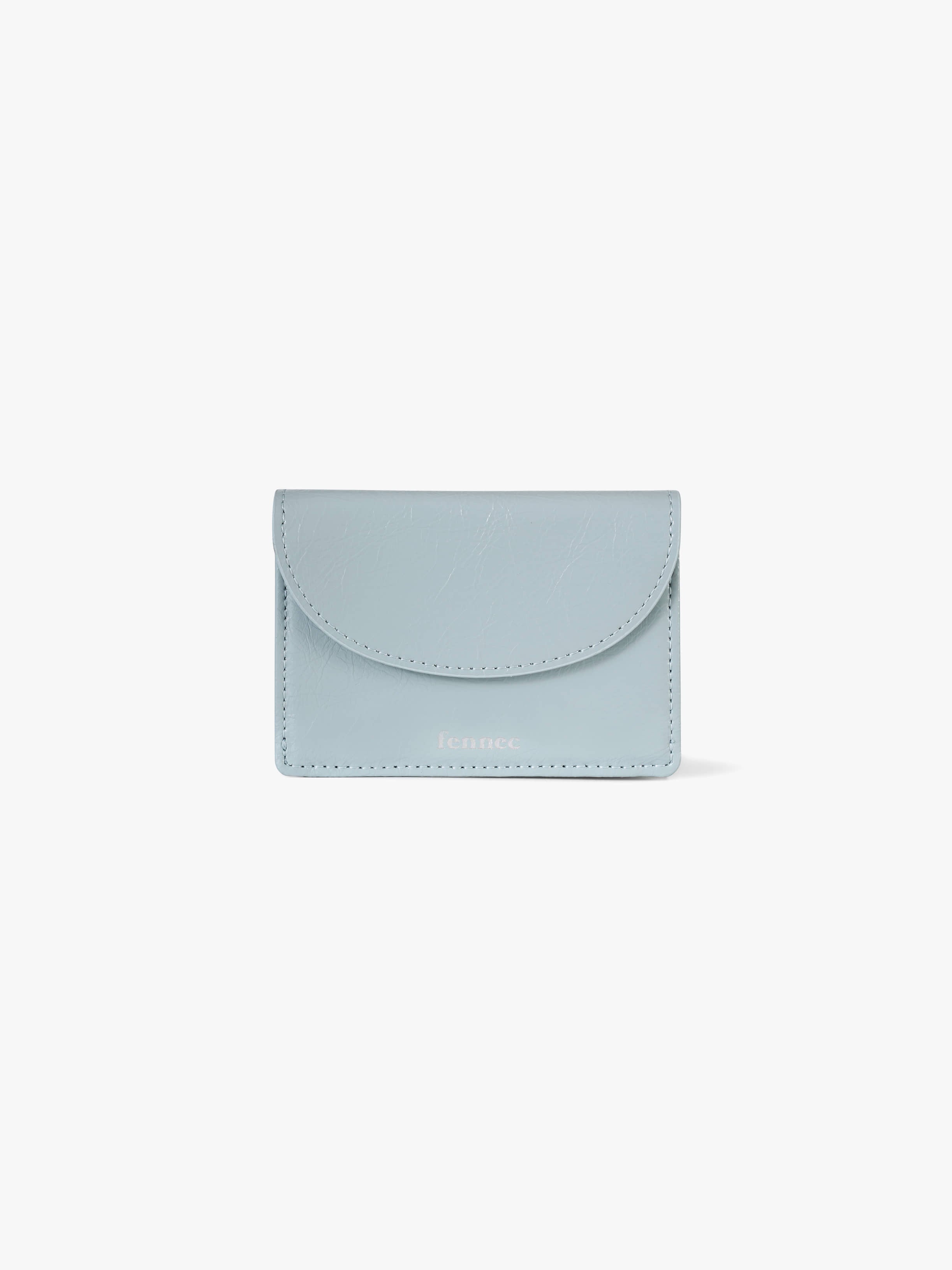 CRINKLE HALFMOON MINI WALLET (HAZE BLUE)