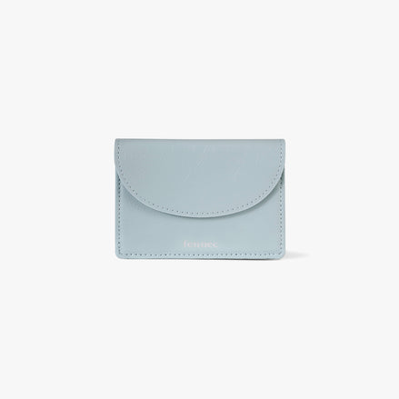 CRINKLE HALFMOON MINI WALLET (HAZE BLUE)