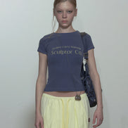 SCULPTOR - Archive Pigment Baby Tee (Dusty Blue)