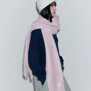 rolarola - lace label hairy muffler (pink)