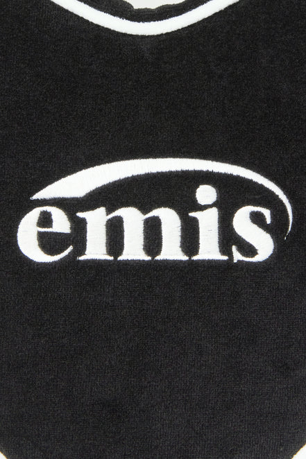 EMIS - VELOUR HEART TOTE BAG-BLACK