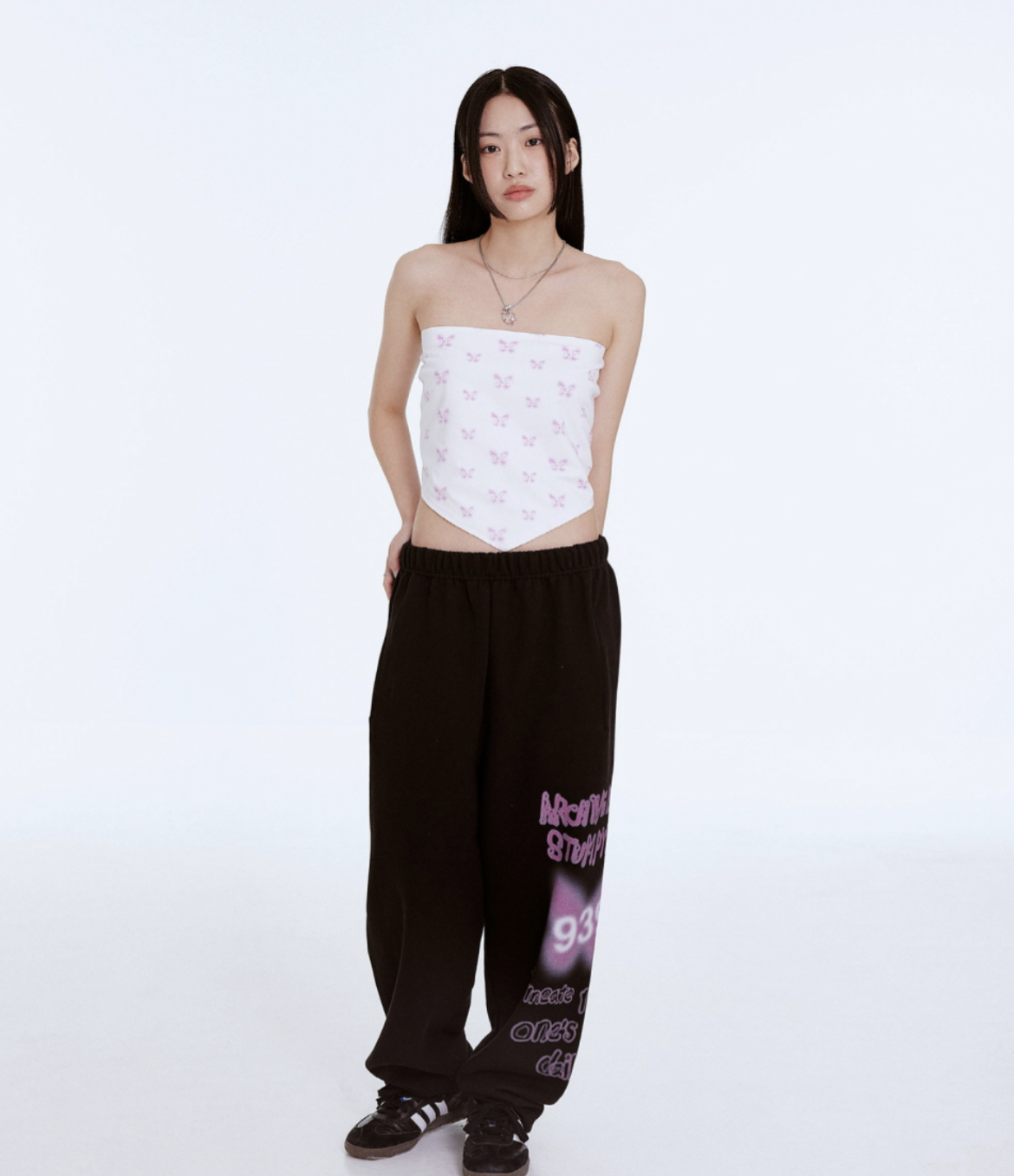 939 [Archive Bold X Stumpynee] DOODLE SWEAT PANTS (BLACK)