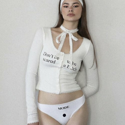 BAD BLOOD - Dont Be Scared Cardigan (White)