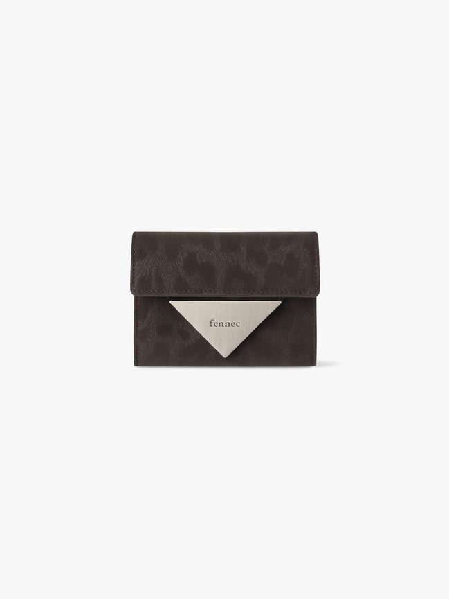 TRIANGLE DOCO WALLET (LEOPARD BROWN)